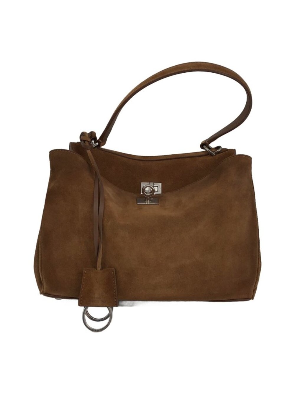 Balenciaga Rodeo Small Suede Leather Shoulder Bag Brown